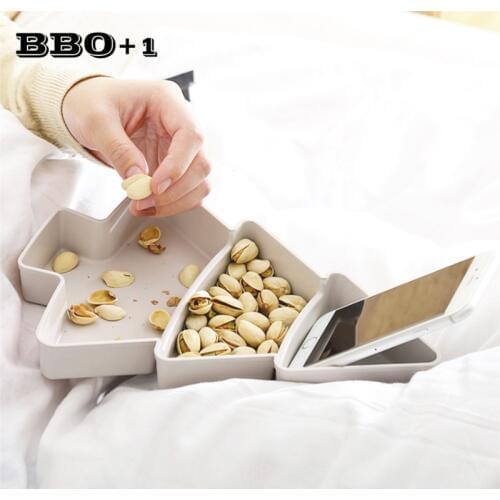 1Pc Christmas Tree Grill Dish Snack Plate Dried Fruit Candy Plastic Plates Creative Home Living Room Gray Tray Kitchen Utensils