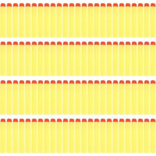 100 Pcs Hollow Soft Head 7.2cm Refill Darts Toy Gun Bullets for Nerf Series Blasters Xmas Kid Children Gift
