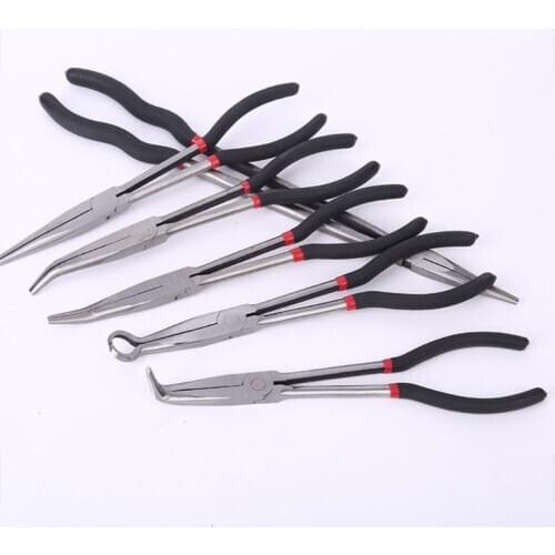11" Extra Long Reach Nose Duckbill Pliers 90 /45/25 Degree Straight Needle O-type Multitool Hand Tool Antirust Hardware