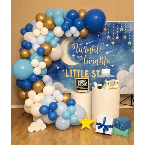 119Pcs/lot Pastel Balloon Garland Kit Balloon Arch Blue White Balloons Globos Birthday Balloons Baby Shower Wedding Decoartion