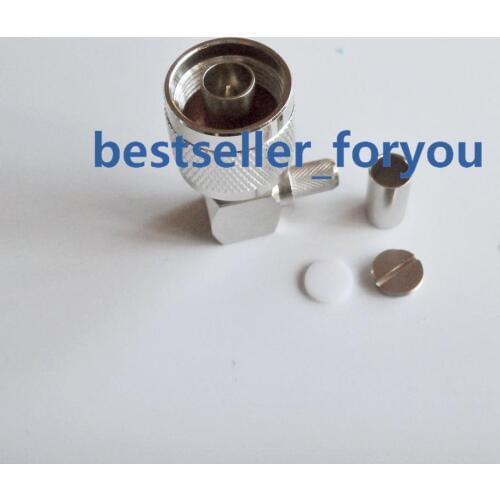 2Pcs N male plug right angle RA crimp For RG8X RG-8X LMR240 cable RF connector