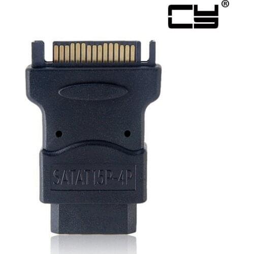 Chenyang Molex 4-pin IDE Hard Disk Drive to SATA 15Pin Male Power Power Adapter Connector