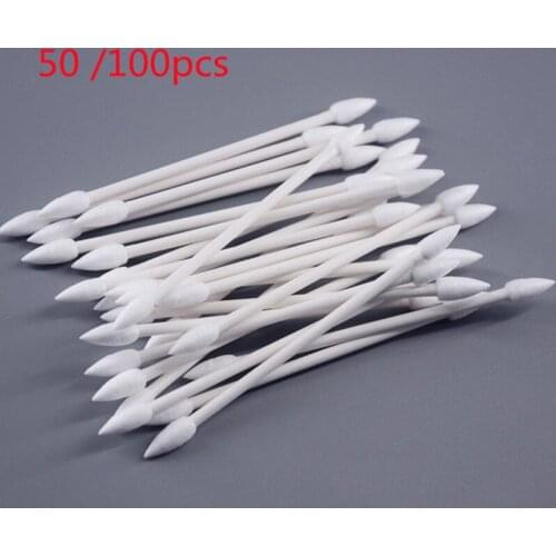 50/100pcs Disposable Cotton Swab Cosmetics Permanent Makeup Health Medical Ear Jewelry Clean Sticks Buds Tip Cotton Head Swab