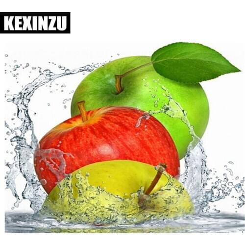 Diy Diamond Painting Apple Diamond Embroidery Square Drill Resin Picture For Home Decoration Fruit Series Needle Full Paintings