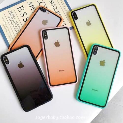 Clear Gradient Phone Case For Apple iPhone 11 Pro XS Max XR X 6 6S 7 8 Plus Soft Colorful Back Cover