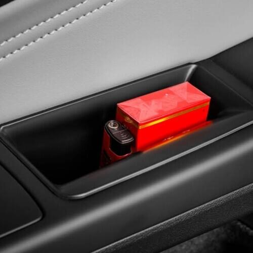For Volkswagen VW Golf 8 MK8 20-21 ABS Black Car Armrest Handle Door Storage Box Multifunctional Box Armrest Box car accessories