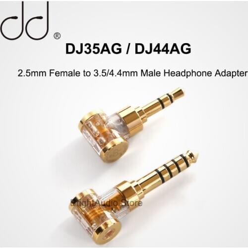 DD ddHiFi DJ35AG DJ44AG 2.5mm Female to 3.5mm 4.4mm Male Headphone Jack Adapter Audio Converter