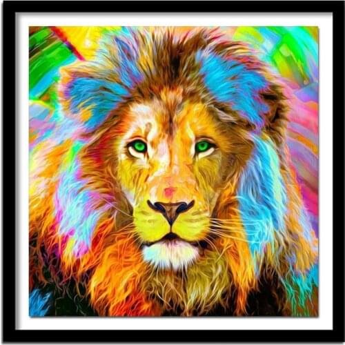 DIY Diamond Embroidery Lion Full Square Diamond Painting Cross Stitch Sale Rhinestone Diamond Animal Home Decor