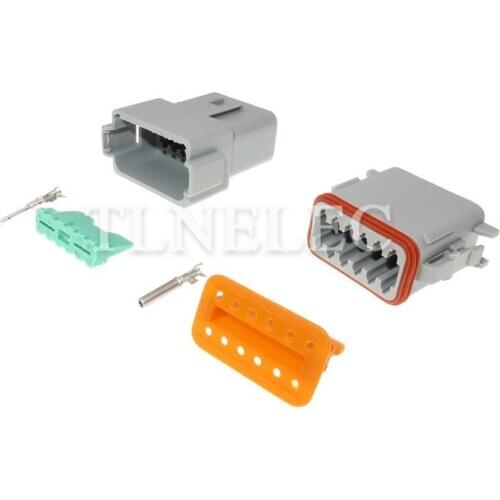 DT04-12P DT06-12S 12 Pin Way Sealed Male Female Waterproof Electrical Wire Connector Plug