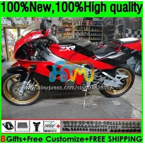 Body For KAWASAKI Bodys ZXR Red black hot 400 ZXR400 91 92 93 94 95 96 161BS.8 ZXR-400 1991 1992 1993 1994 1995 1996 Fairing kit