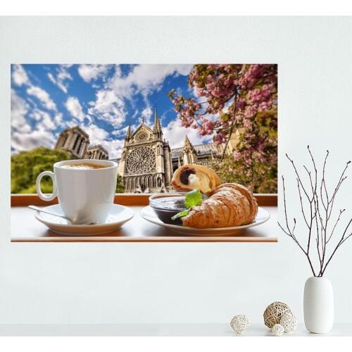 Nice Notre Dame de Paris Canvas Poster Bedroom Home Decoration Wall Poster Art Print Silk Fabric Gift For Friend 50x75CM,60x90CM