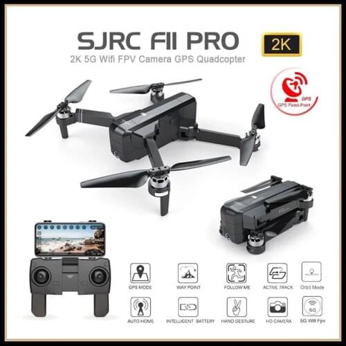 SJRC F11 4K PRO GPS Drone with 5G Wifi FPV 1080P Camera Gesture Control Brushless Quadcopter Foldable Selfie RC Dron