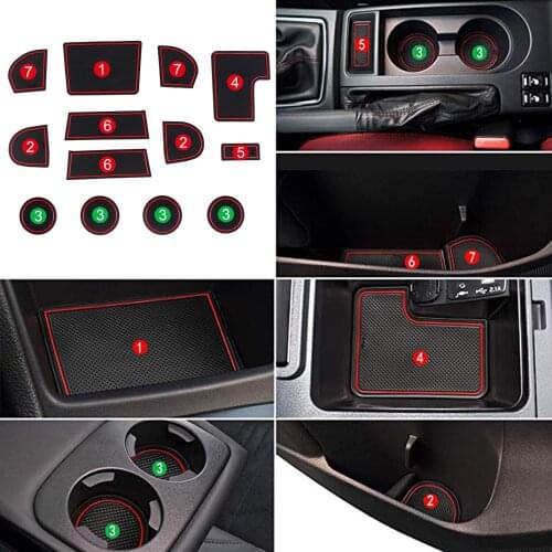 LHD! for Subaru WRX / WRX STI 2015-2020 Accessories Anti-Slip Door Slot Mat Latex Water Cup Mats 13pcs