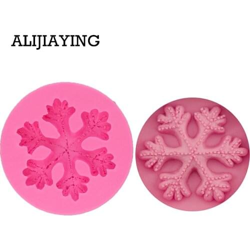 M0693 1Pcs DIY snowflake silicone mold fondant tools cake mold chocolate gumpaste Resin Clay Soap Mold