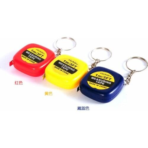 Small tape measure 1 meter portable mini soft tape measure ruler keychain pendant small gifts gift metric inch tape measure