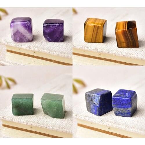 Natural Stone Quartz Cube Crystal Healing Crystal Seven Chakras Reiki Polished Mineral Aquarium Decoration Collection Gift