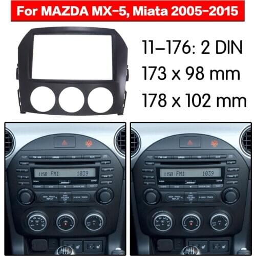 Radio Fascia for MAZDA MX-5 Miata Double Din Radio DVD Stereo CD Panel Dash Mount top 11-176