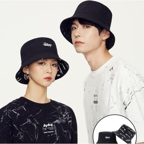 Fisherman Hat Male Double-sided Wearing Korean Version of Wild Big Head Hip-hop Japanese Ins Tide Brand Hats Lady Big Brim Cap