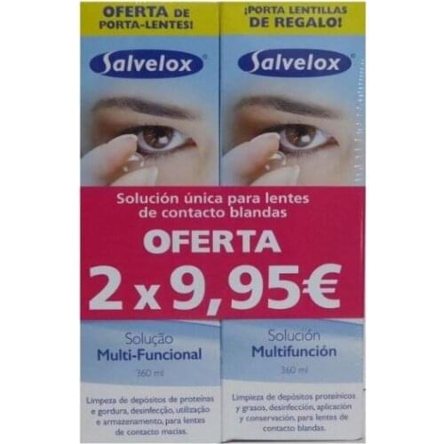 SALVELOX LENTES DE CONTACTO BLANDAS SOLUCION UNICA 360 ML 2 U