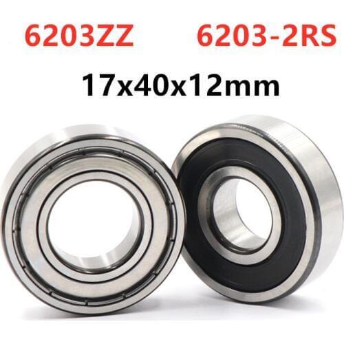 20pcs/lot 6203ZZ 6203-2RS shielded deep groove ball bearing 17*40*12 mm 6203 -2Z 6203RS bearings 17x40x12