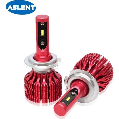 ASLENT H7 LED Car Light H1 H3 H4 H11 9005 9006 HB3 HB4 Auto bulb Fanless Lamp Car Headlight Fog Light 80W 10000LM 6500K 12V 24V
