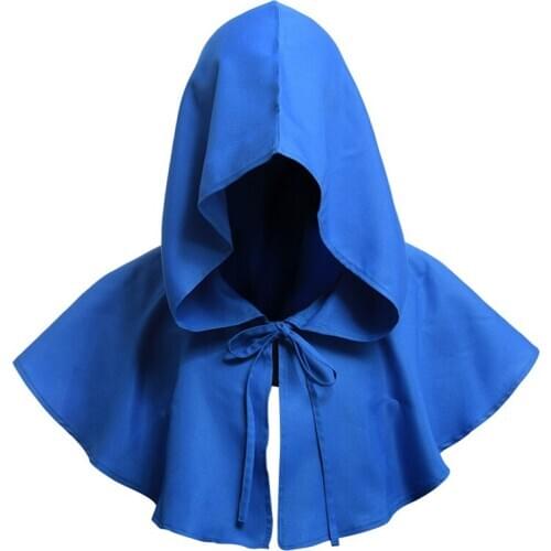 Party Cosplay Death Cloak Costumes Halloween Carnival Adults Hooded Cloak Retro Renaissance Priest Witch Wizard Devil Cape Cloak