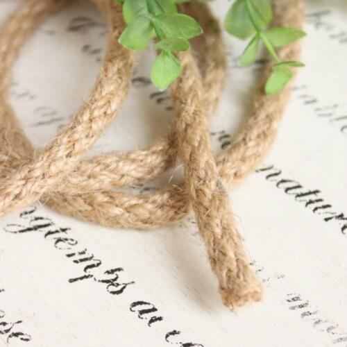 ZERZEEMOOY 8MMX10YARD Handmade hemp rope coarse knitted diy rope tied zakka the packaging rope natural jute linen rope
