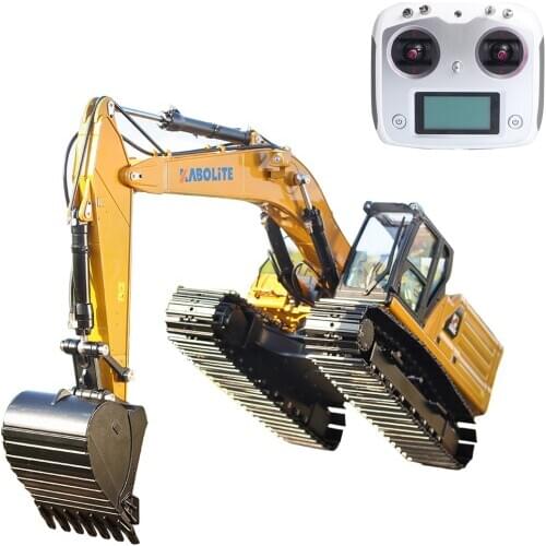 1:16 2.4 Simulation Hydraulic Drive RC Excavator Grab All Alloy Engineering Vehicle Model Children Educational Toy Birthday Gift