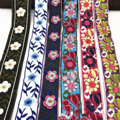 1 Yards Flower Embroidery Ribbon Clothing Fabric Handmade DIY Garment Sewing Clothing Accessories