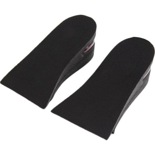 1Pair Unisex 2 Layer Adjustable Heel Insoles Soft Silicone Insole 5cm Air up Elevator Insole Lift Kit Taller Pad Half Inserts