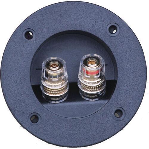 2pcs High Quality Speaker Crystal Junction Box Two Connector Audio Amplifier Adapter DIY Accessories Small Round Copper Pillars