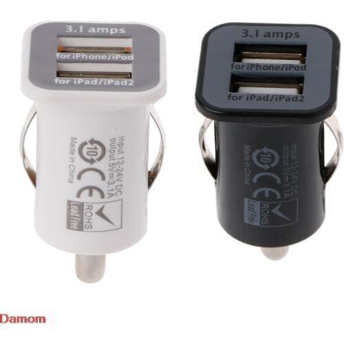 2021 New Auto High Quantity Dual USB Charger Adapter Socket Car Cigarette Lighter Charge Damom