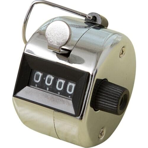 4 Digit Metal Counter Hand Tally Counters 4 Pack Mechanical Lap Tracker Manual Clicker With Metal Finger Ring Hoop Holder