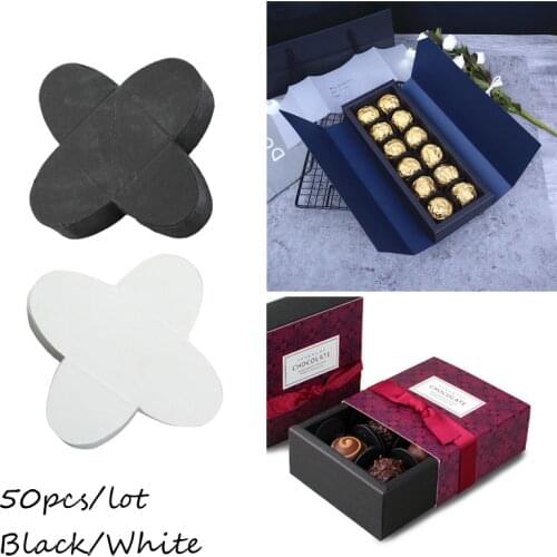 50pcs/lot White Black Ferrero Chocolate Wrappers Wedding Festival Decorative Box Chocolate Packing Candy Bar Gift and Favors