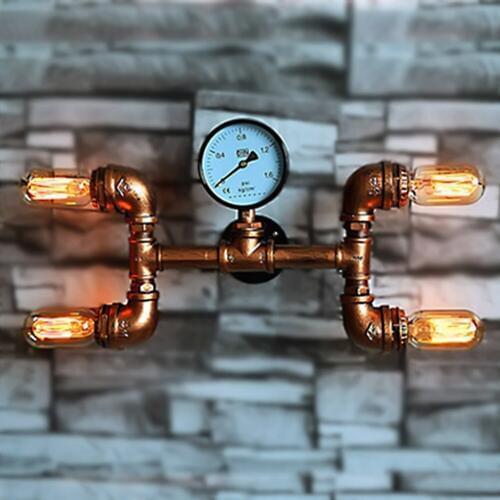 American Vintage Industry Wall Lamps Water Iron Pipe Lamp Wall Sconce Wandlamp Industrieel For Balcony Indoor Bedroom Decoration