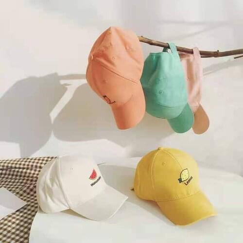 Fruits Embroidery Baseball Cap Cotton 100% Hipster Hat Fruit strawberry Dad Hat Hip Hop Cotton Snapback Cap hats