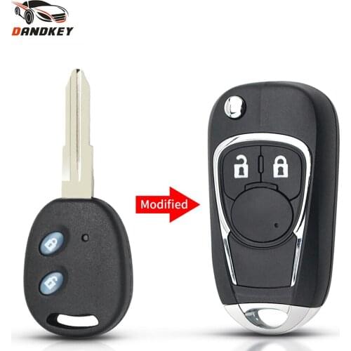 Dandkey 2 Buttons Remote Car Key Shell For Chevrolet LOVA Sail Epica Lechi Spark Replacement Modified Flip Key Cover Fob Case