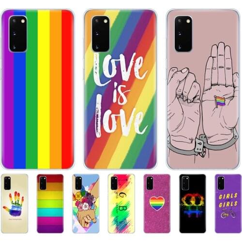 Case for samsung galaxy S20 PLUS Ultra S10 lite cover for samsung note 10 plus lite Gay Lesbian LGBT Rainbow Flag Pride
