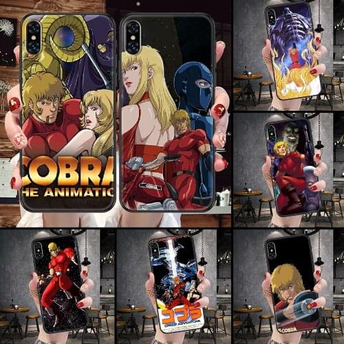 Cobra the Animation Anime Phone Case Cover Hull For iphone 5 5s se 2 6 6s 7 8 12 mini plus X XS XR 11 PRO MAX black pretty