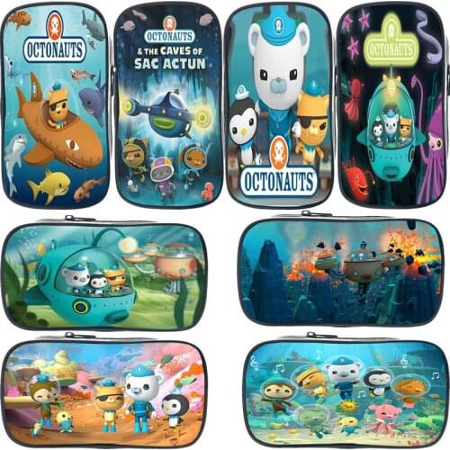Childrens Octonauts Pencil Case Students Pencil Box Kids Cartoon Anime Pen Bag Boys Girls Pencil Holder Stationery Storage Bag