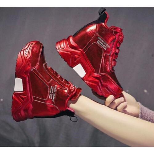Quality Chunky Platform Outdoor Sneakers Women Winter Warm Super High Heels Casual Shoes Woman Height Increasing Boot Mujer 2020
