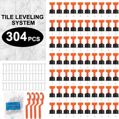 304Pcs Level Wedges Tile Spacers For Flooring Wall Tile Spacer Carrelage Tile Leveling System Leveler Locator Spacers Plier
