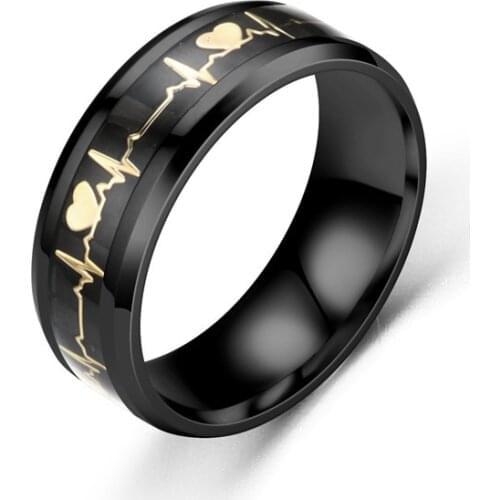 Popular New Fashion Jewelry Gift Retro New Fashion Titanium Steel Mens Girl Bridal Ring for Women Couple Rings