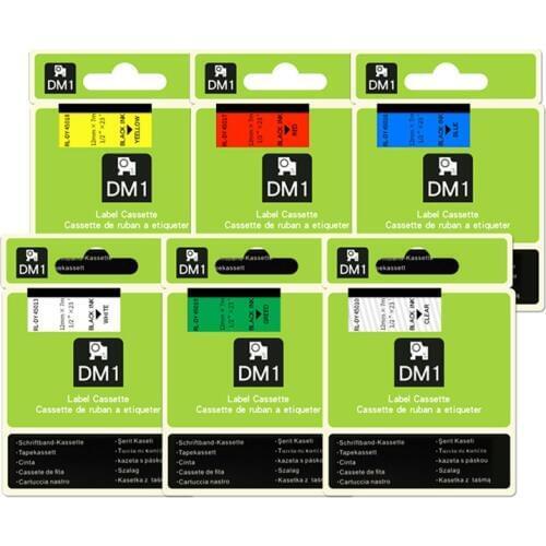 12mm*7M Label Tape Ribbon For Dymo 45013 45018 45019 45016 45017 45010 Portable Label Printer