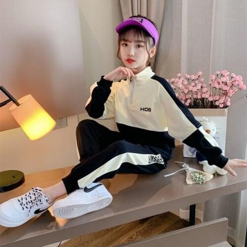 Fashion Girls Clothes Set Teen Girls Tracksuit Spring Autumn Long Sleeve 2pcs Children Suits Little Girl Sets 4 6 8 10 12 14 T