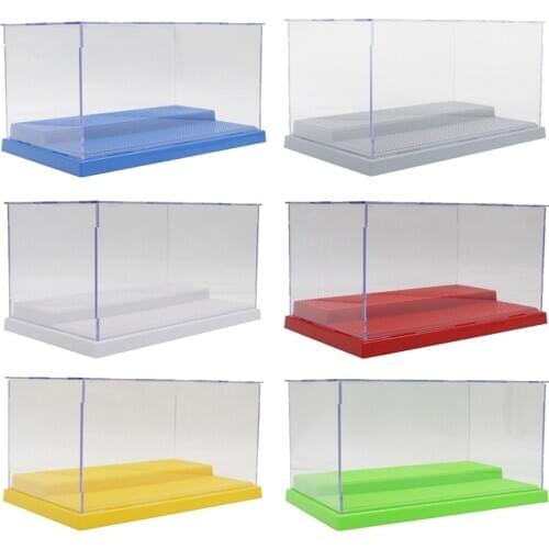 Clear Display Case Box Organizer Stand for Building Blocks Diamond Bricks