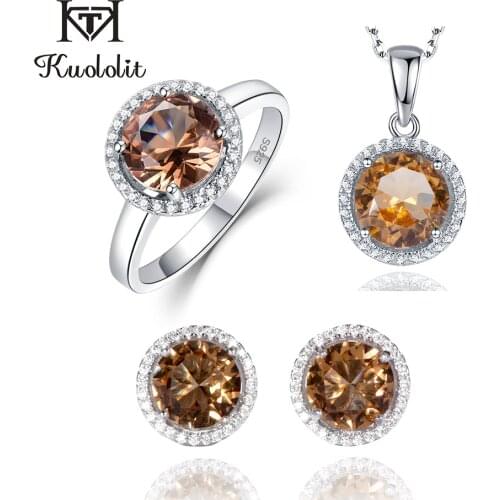 Kuololit Diaspore Gemstone Diaspore Jewelry Set for Women Solid 925 Sterling Silver Ring Earrings Necklaces Color Change Stone
