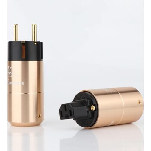 Pair EU Schuko Power plug IEC Connector AC power cord power cable plug DIY Mains