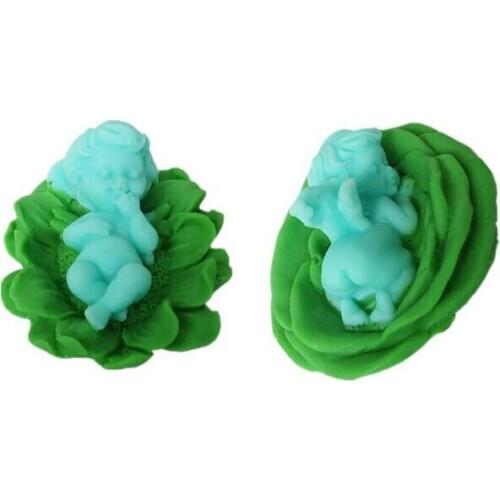 Sleeping baby angel /lying baby modelling silicon 3D soap mold Cake decoration mold Cake mold manual Handmade soap mold