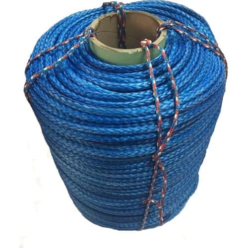 20mm x 50meters 12 strand synthetic UHMWPE winch rope sailplane rope pulling rope free shipping